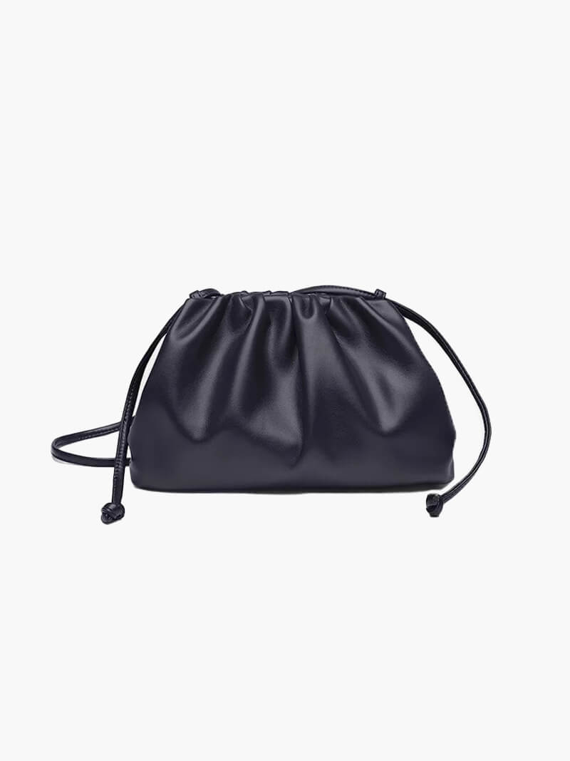 Damentasche Beuteltasche Leder bordeaux mit Kordelzug