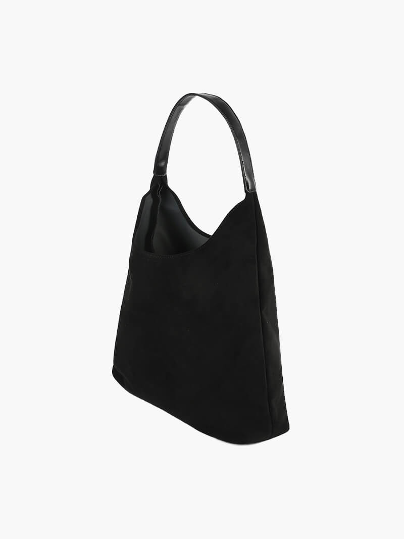 Damentasche Hobo Bag Stoff braun mit Schulterriemen