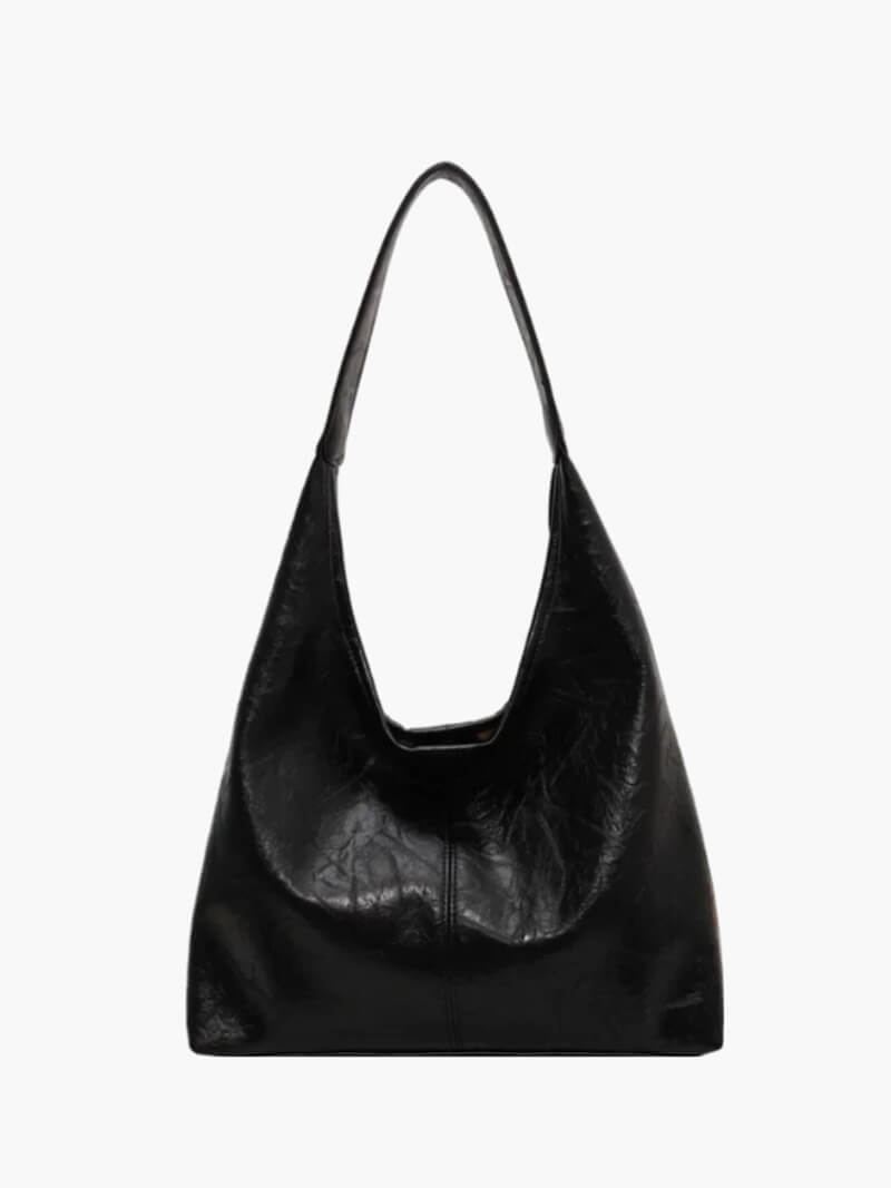 Damentasche Hobo Bag Kunstleder halbmondförmig mit Schulterriemen