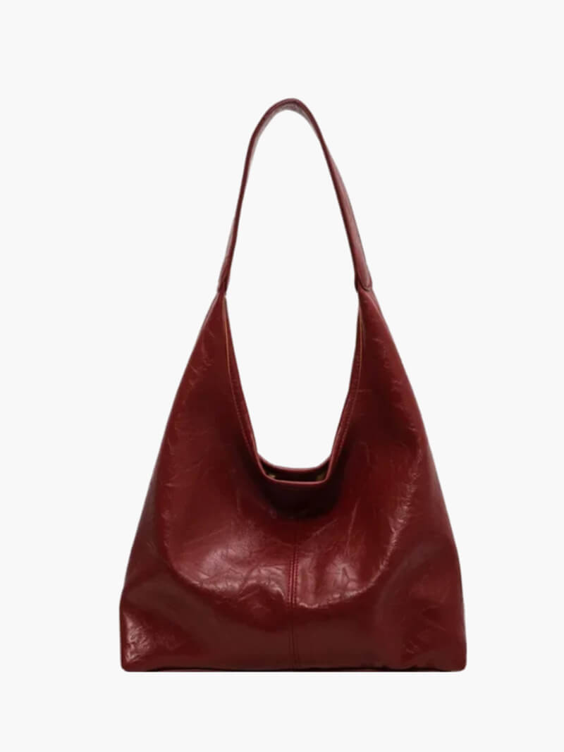 Damentasche Hobo Bag Kunstleder halbmondförmig mit Schulterriemen