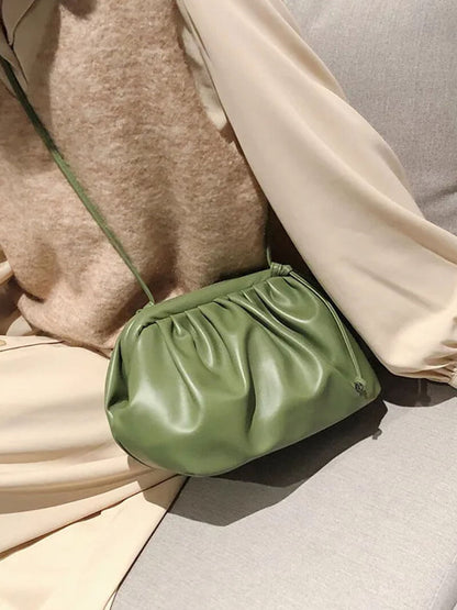 Damentasche Beuteltasche Leder bordeaux mit Kordelzug