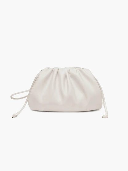 Damentasche Beuteltasche Leder bordeaux mit Kordelzug
