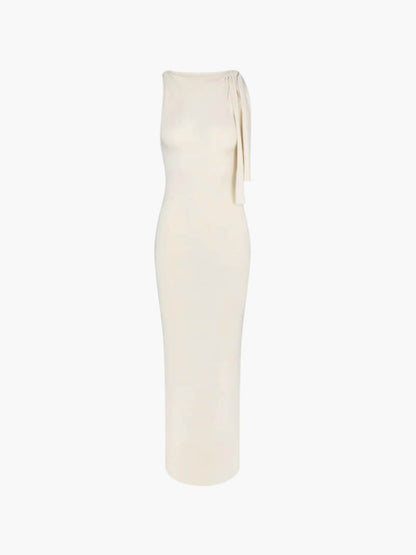 Asymmetrisches Maxi-Abendkleid mit Drapierung